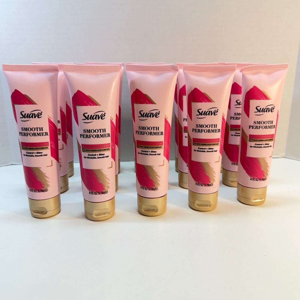 Lot of 15 Suave Smooth Performer Anti-Frizz Cream 4oz Tube Control & Shine
